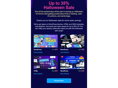 Template Monster Halloween Sale 2022 branding design graphic design ico template ico website illustration logo ui vcard vector website