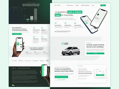Creditas bank cash coin design finance finances financial green loan loans money redesign site ui uidesign uiux uiuxdesign ux uxdesign website