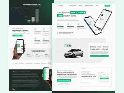 Creditas bank cash coin design finance finances financial green loan loans money redesign site ui uidesign uiux uiuxdesign ux uxdesign website