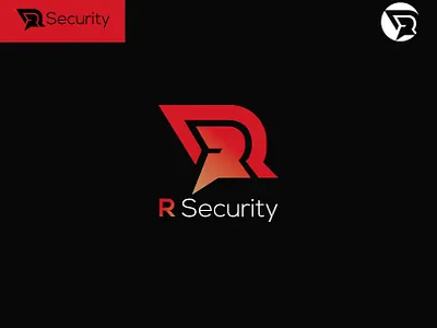 R Security Logo| R Letter Logo| Security Logo| Brand| red