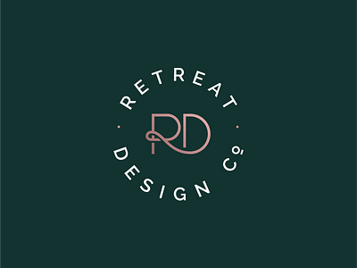 Retreat Design Co. branding circle design elegant graphic design icon identity letters lineart logo logotype mark minimal modern monogram retreat stamp symbol typography vector