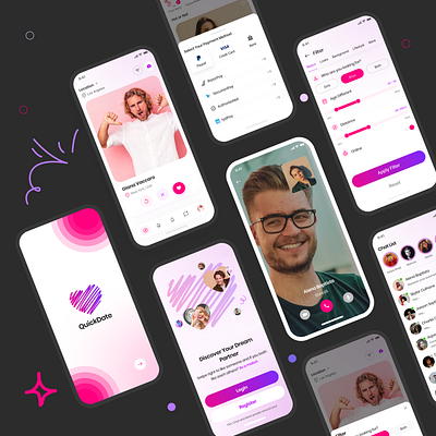 Dating App Design app design dating app dating app design dating app interface dating app ui mobile app mobile app design product design ui ux design web design