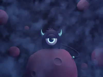 Bad Space 3d art blender character graphic design illustration