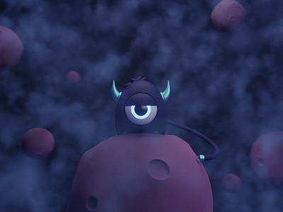 Bad Space 3d art blender character graphic design illustration