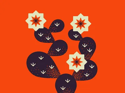 Prickly Pear cactus digital illustration illustration prickly pear