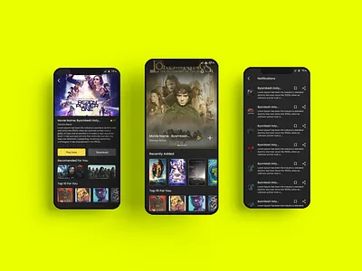 Movie Downloading App app design ui ux