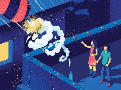 Festival of Lights design diwali family festival friends happiness happy diwali illustration lamps lights spirit of joy