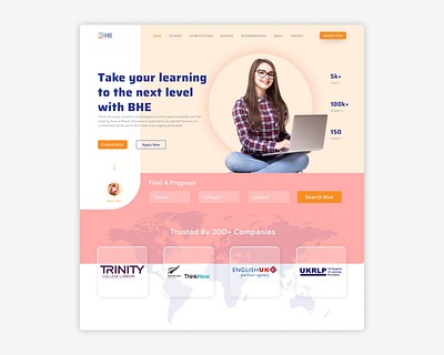 BHE Global - Website Design ( UX & UI) admission colorful e learning ecommerce website education education app landing page learning online nft marketplace online class online course portfolio website school study teaching tutor ui university webdesign website