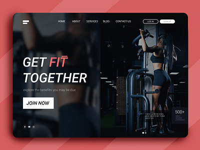 Gym Landing Page branding design fitness graphic design gym gymlandingpage landing page landingpage sport ui uiux ux vector