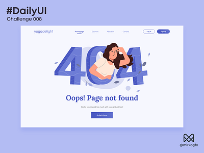 Daily UI 008 - 404 Page app branding daily ui daily ui 008 daily ui 008 404 page dailyui design graphic design illustration logo ui ui design ui inspiration uiux ux ux design vector