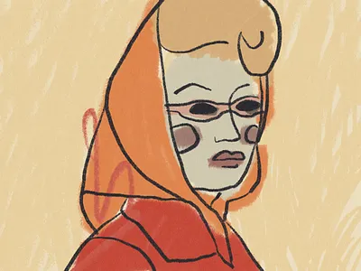 Stranger 2d black color illustration procreate