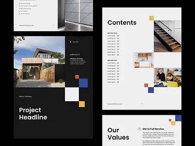 Architect Proposal Template animation architect architecture case study graphic graphic design grid layout minimal motion presentation proposal template typography