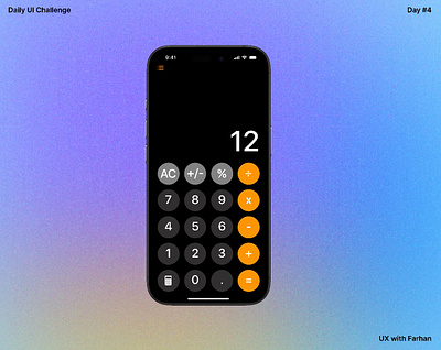 Daily UI Day#004 Calculator Design