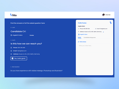 Litto - CV Validation branding design minimal ui uidesign uiux uiuxdesign uxdesign