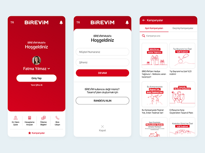 Birevim - Login Page app design finance ui design ui design