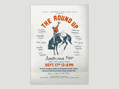 imogene and willie round up poster branding clothing design illustration nashville poster western