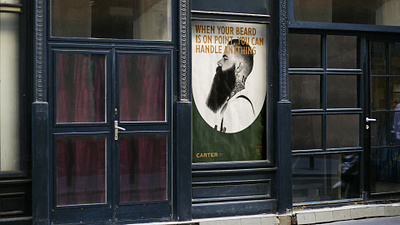 Carter Barbershop & Bar bar barbershop branding poster vintage