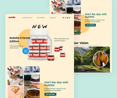 Homepage UI Redesign - Nutella design figma graphic design homepage ui web website