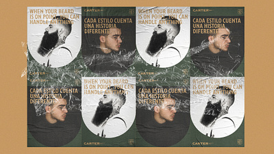 Carter Barbershop & Bar bar barbershop branding poster vintage