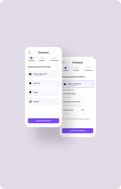 UI Challenge - Mobile Checkout Screen design ui