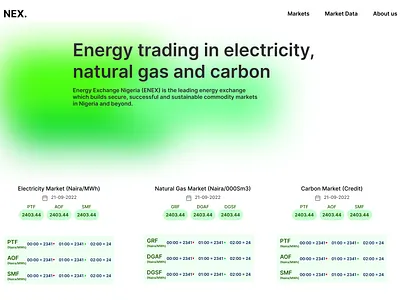 Landing Page app crypto design energy trading landing page minimal trading ui ux web website
