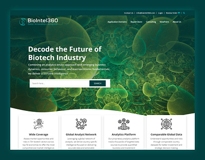 BioIntel360 branding clean design flat typography ui web website