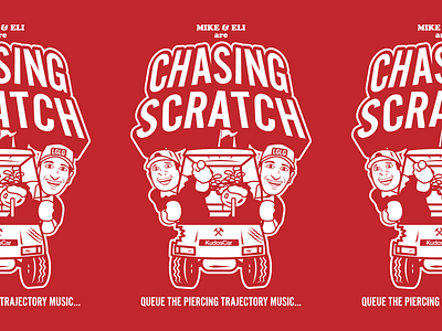 Kudos to you Chasing Scratch apparel clothing design golf golf cart illustration podcast vector