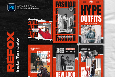 Refox Fashion Streetwear Instagram Template story