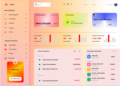 E-Wallet Dashboard ui