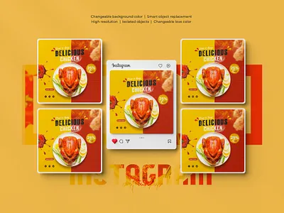 Chicken Banner | Social Media Post Design ad advertiging branding chicken delicious design facebook ad facebook post flyer graphic design instagram ad instagram post sale shot social media ad banner social media banner social media post design template ui web banner