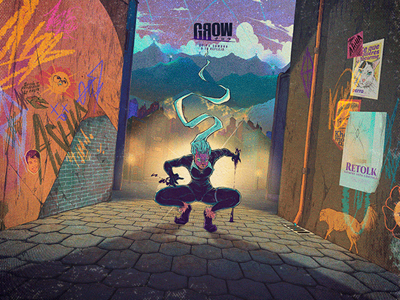 GROW/Margot "The eternal jailer of the Shinigami God" animation anime arte comic design expresión illustration ilustración digital japaneseart manga