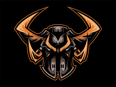 Armor War helmet illustration logo vector