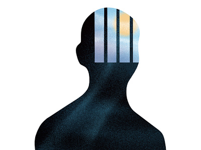 ‘What is freedom?’ editorial freedom graphic illustration light man meaning minimal philosophy prison spot textures
