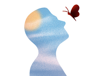 ‘What is freedom?’ butterfly determinism editorial freedom graphic illustration magazine man meaning minimal philosophy sky spot sun view