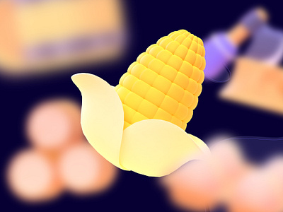 Corn - Farm and Agriculture 3D illustration 3d illustration