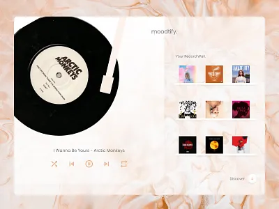 moodtify design figma glassmorphism music ui ux