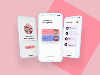 Baby Tracker App Concept application babies baby chart design food graphic illustration mobile product design sleep tracker ui uidesign uiux uiuxdesign ux