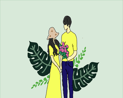 Illustration Couple animation graphic design