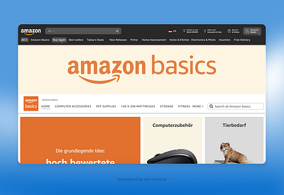 Amazon Redesign by Nick Storchai amazon amazon redesign redesign ui ux web