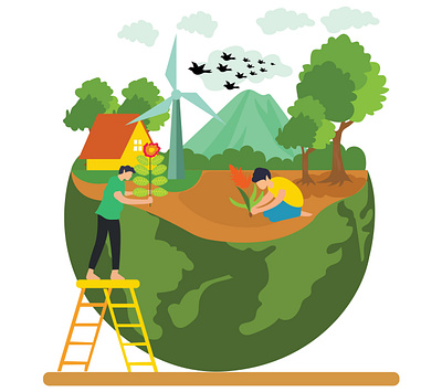 Environment graphic design illustration vector