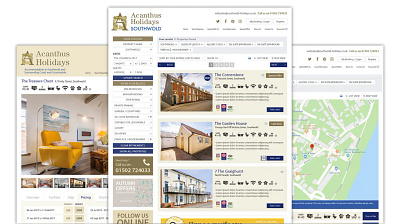 Website Design for holiday lettings firm branding design graphic design ui website design