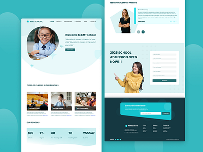 KMT school website education landing page education website landing page new design new website school landing page school website trendy website website