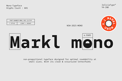 Markl Mono | Monospaced Font | Free To Try clean font