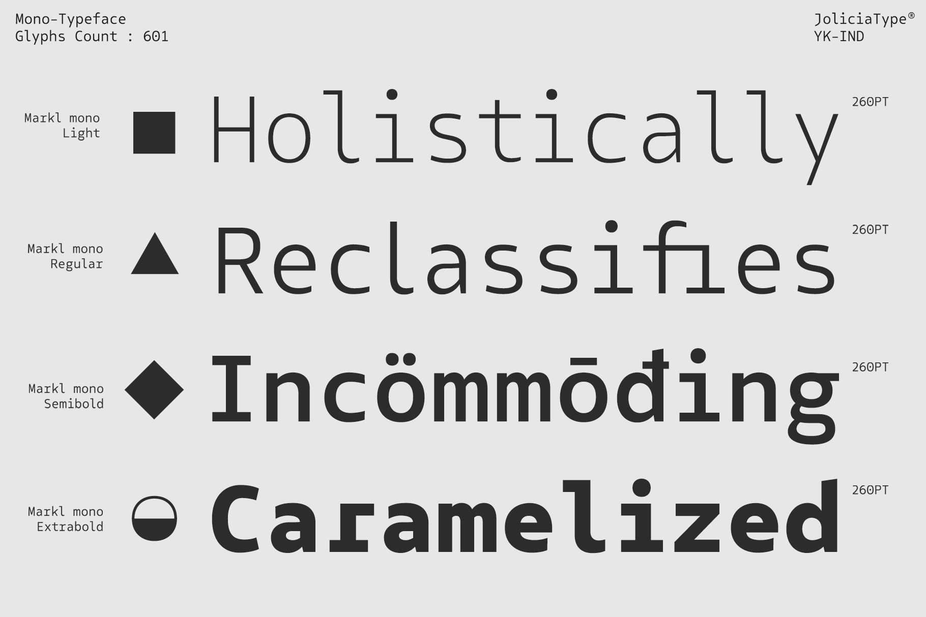 Example of Custom Typeface Service