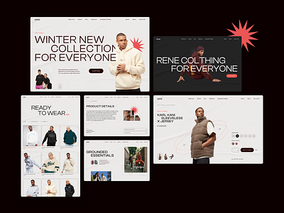 RENE clothing / E-commerce website art branding clothes clothing concept design e commerce e commerce website ecommerce hoodie minimal style ui user experience user experience user interface user interface ux website wireframe