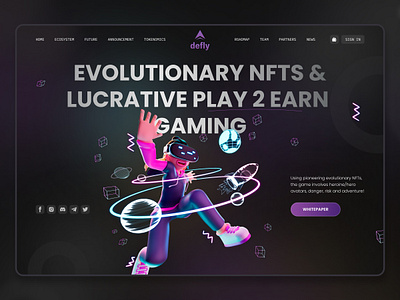 NFTs & Play 2 Earn Gaming 3d adventure coin concept crypto cryptocurrency game gaming metaverse move to earn movetoearn nft play play to earn play2earn ui uiux ux vr