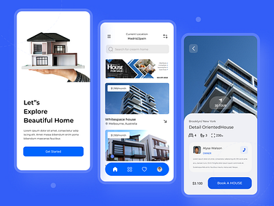 Real Estate App Design app branding design figma iosapp mobile mobile app mobile app design mobile design property property app real estate real estate agency real estate design realestate room trending ui ui design ux design