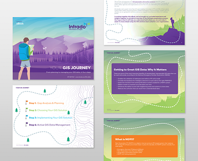 Intrado GIS Journey eBook branding ebook graphic design illustration