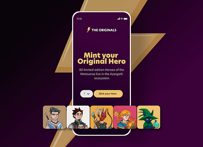 Minting page for an NFT project branding design illustration logo mobile responsive ui ux vector web design