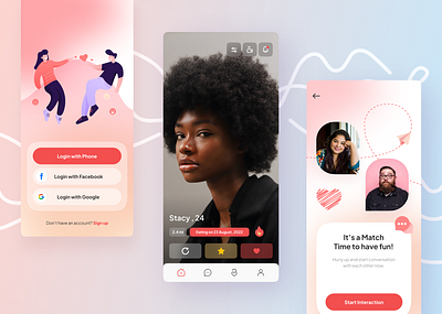 Dating App app design dating app dating mobile app login mobile design ui ui design